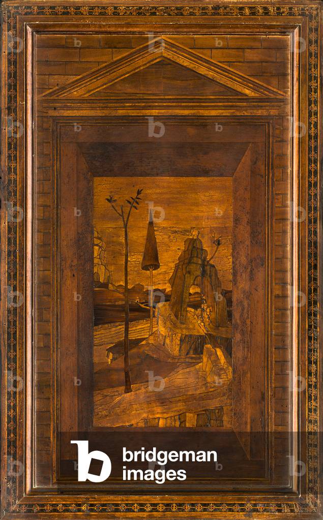 Lignaean Canonical Choir, Inlaid by Giovanni Maria Platina 1484, Superior Stall