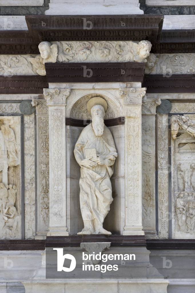 A propher, detail of the exterior of Certosa di Pavia, Province of Pavia, Lombardy, Italy (photo)