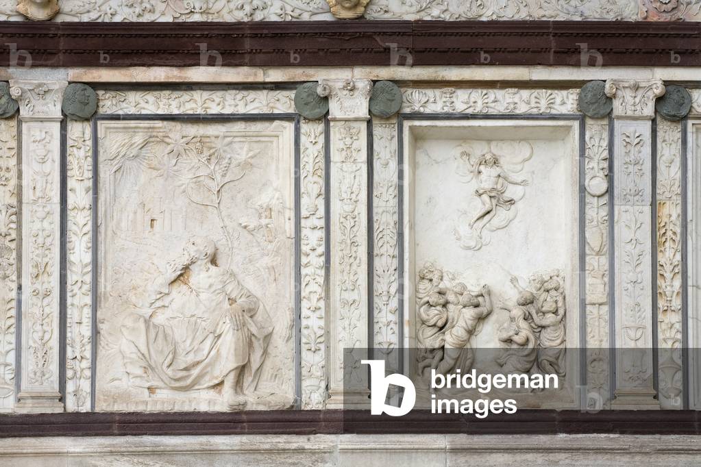 Detail of the exterior of Certosa di Pavia, Province of Pavia, Lombardy, Italy (photo)