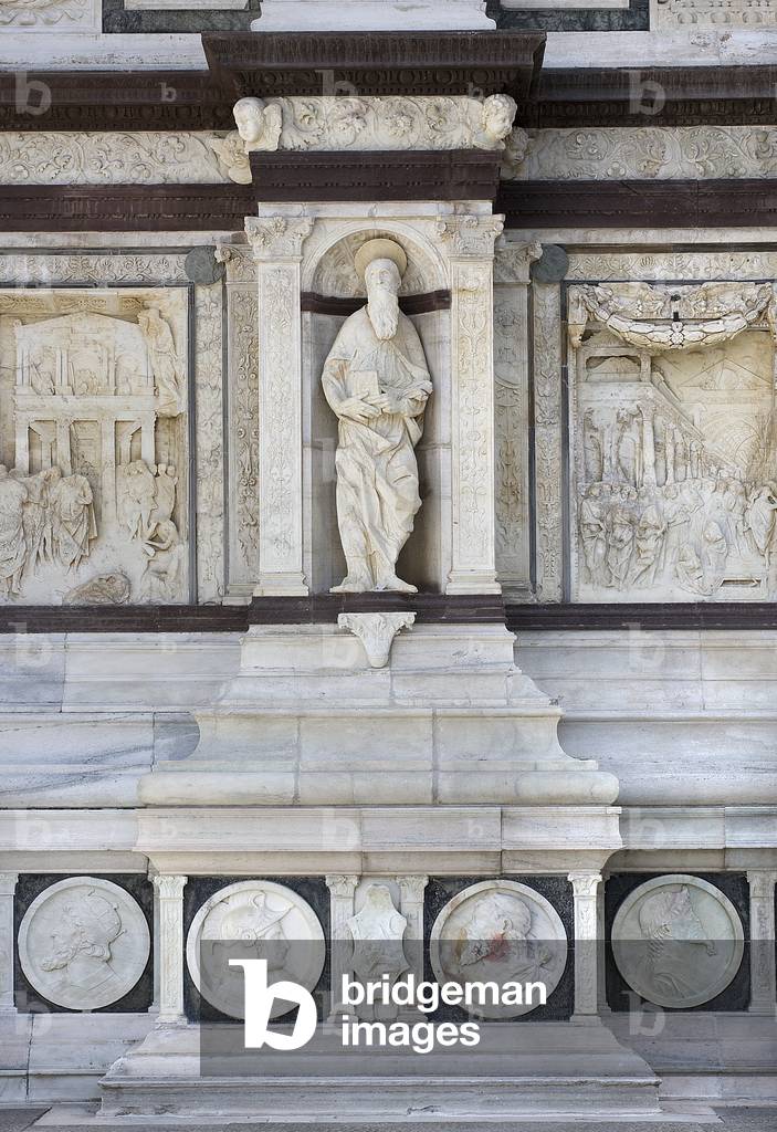 Detail of the exterior of Certosa di Pavia, Province of Pavia, Lombardy, Italy (photo)