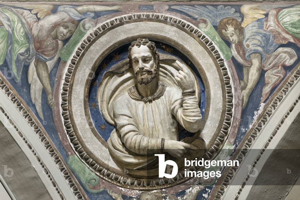 Stucco in the pendentive of the cupola, Church of Saint Martha, Bellano, Lake of Como, Italy (photo)
