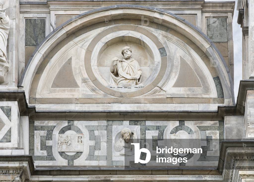 Detail of the exterior of Certosa di Pavia, Province of Pavia, Lombardy, Italy (photo)
