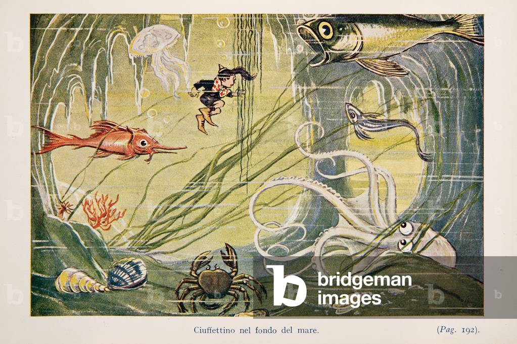 Ciuffettino on the seabed, illustration from 