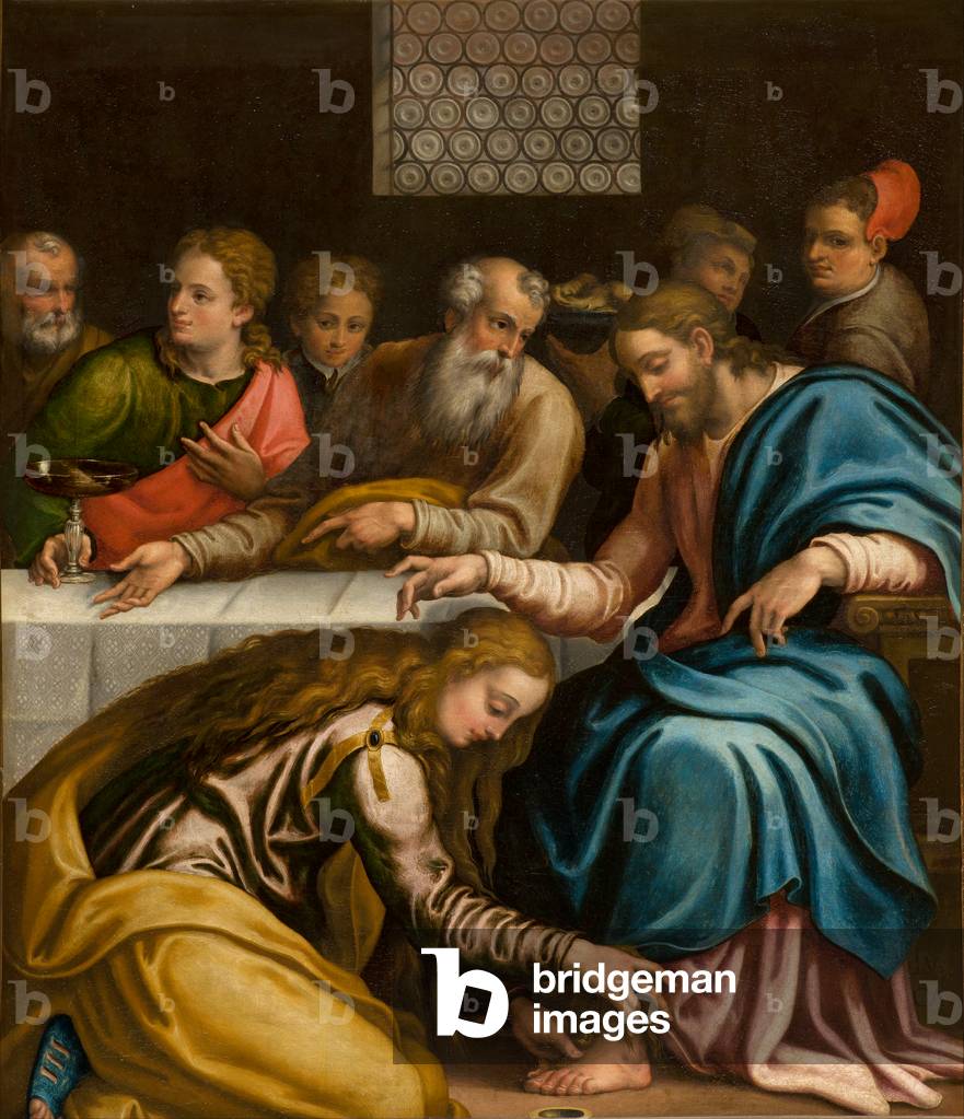 Chapel of the SS Sacramento, Giulio Campi, Dinner in Simon's house 1569