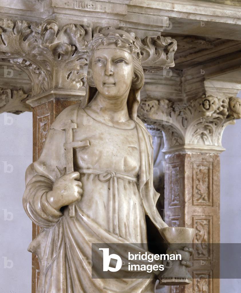 The Virtue of Faith, Tomb of Saint Peter, c.1336 (marble)