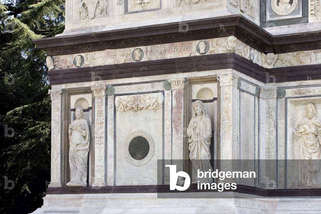Detail of the exterior of Certosa di Pavia, Province of Pavia, Lombardy, Italy (photo)