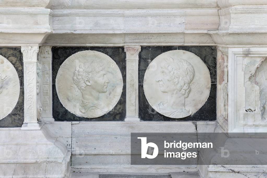 Detail of the exterior of Certosa di Pavia, Province of Pavia, Lombardy, Italy (photo)