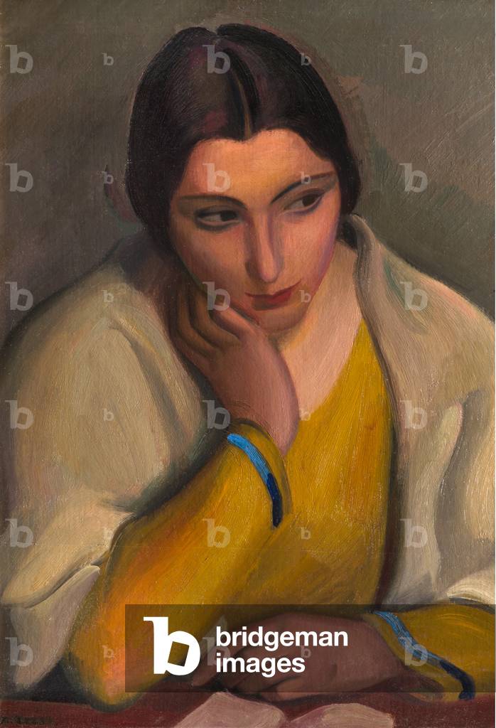Melancholy, 1925 (oil on canvas laid on panel)