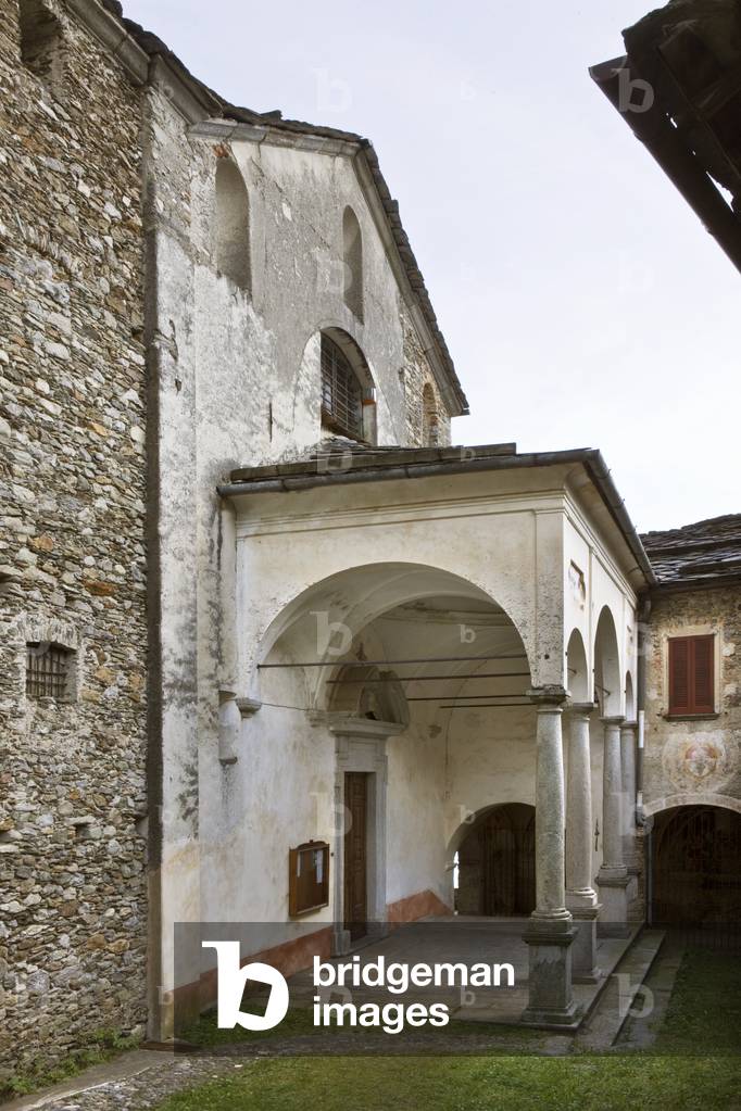 Portito of the Church of Saint Eusebius, Peglio, Como, Lombardy, Italy (photo)