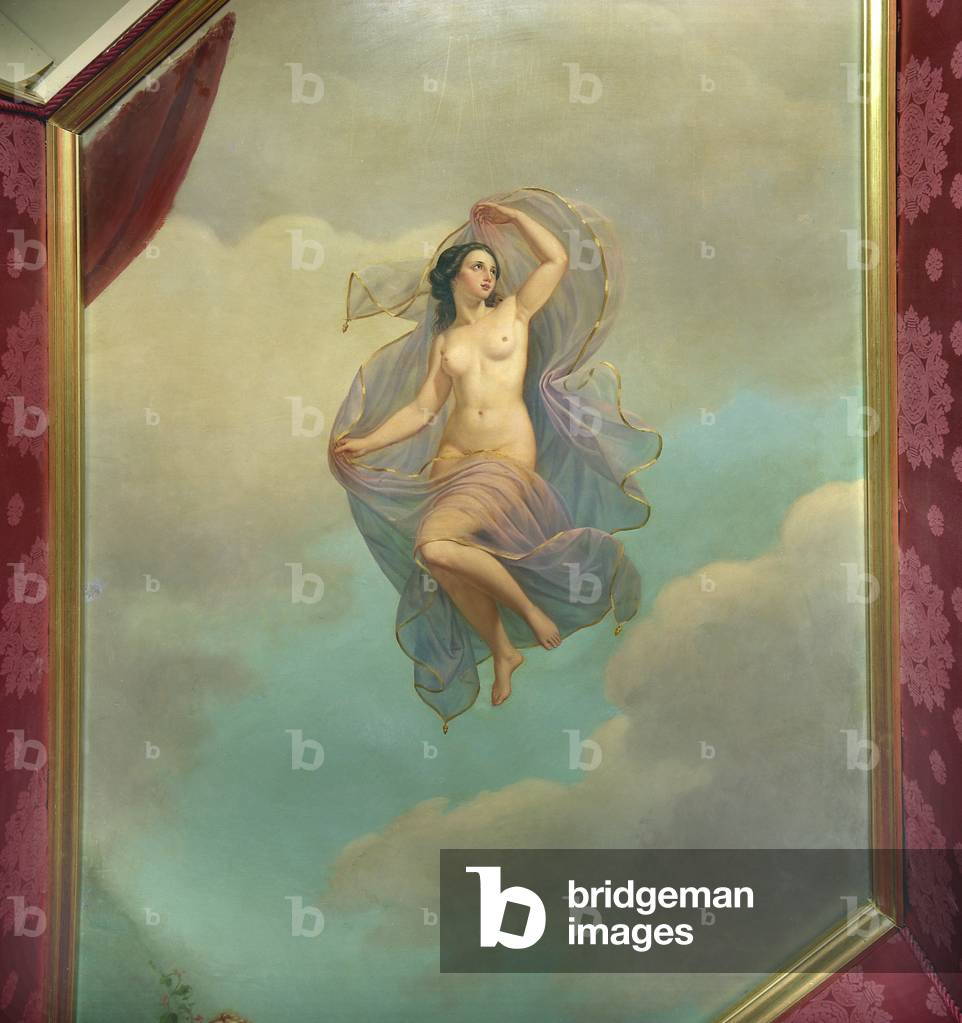 View of a fresco, Teatro La Scala, Milan, Italy (photo)