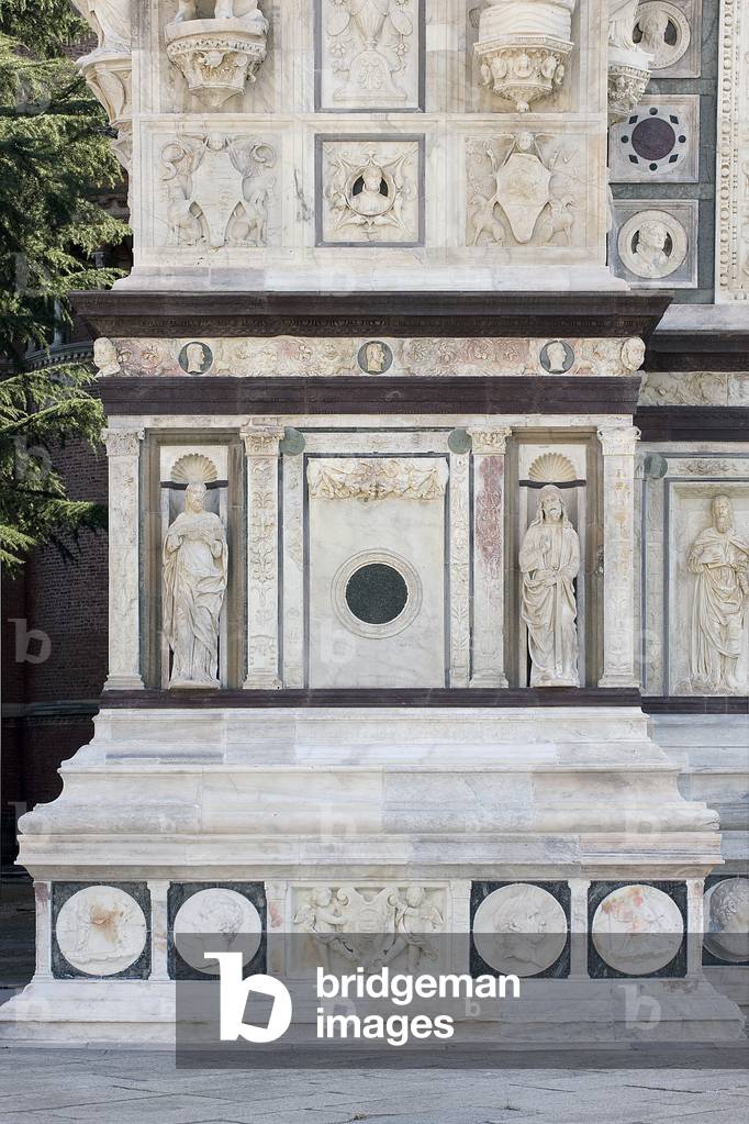 Detail of the exterior of Certosa di Pavia, Province of Pavia, Lombardy, Italy (photo)