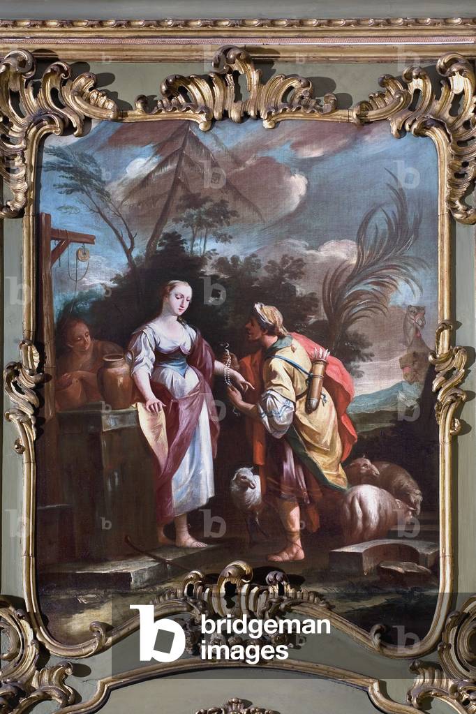Rebecca at the well, 18th century (fresco)