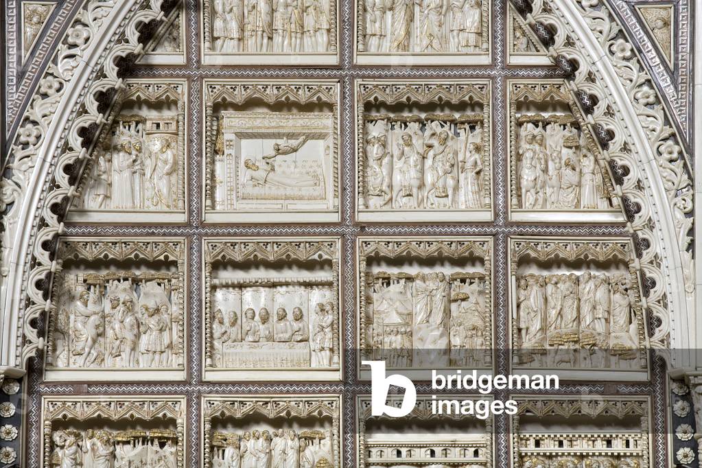 Detail of the exterior of Certosa di Pavia, Province of Pavia, Lombardy, Italy (photo)