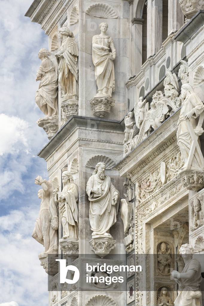 Detail of the exterior of Certosa di Pavia, Province of Pavia, Lombardy, Italy (photo)
