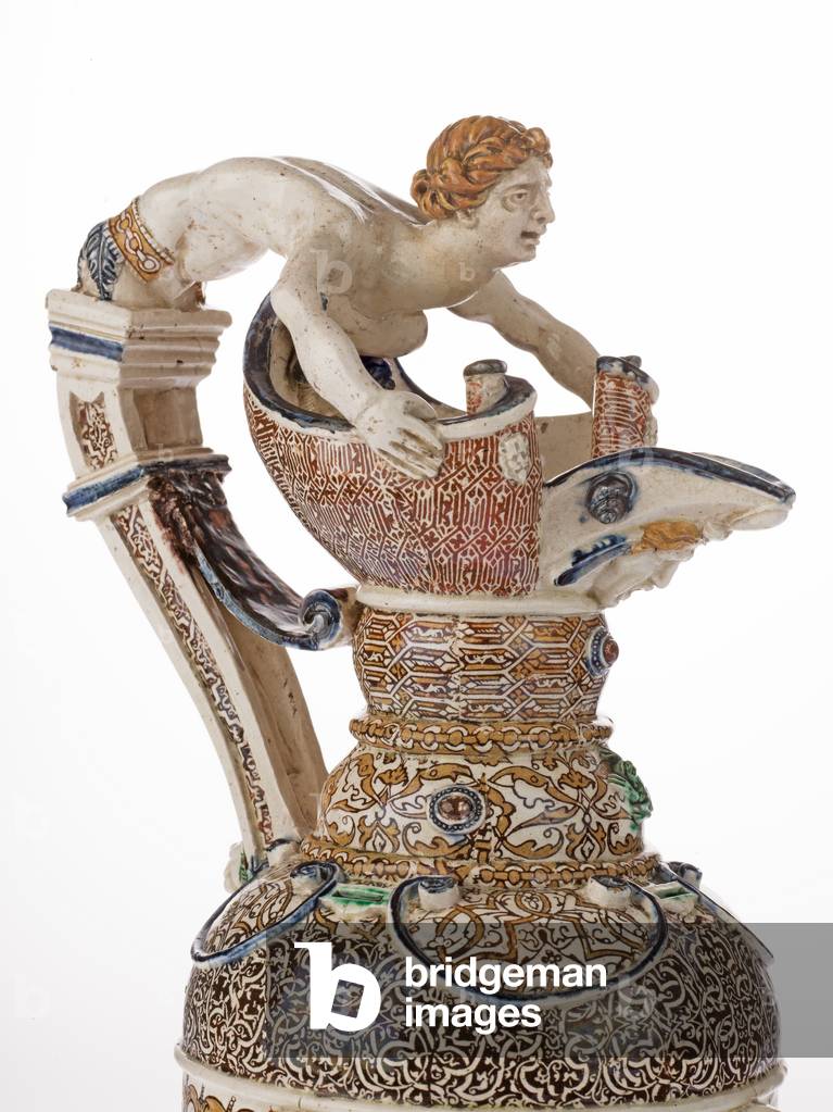 Ewer, 1545-60 (glazed earthenware)
