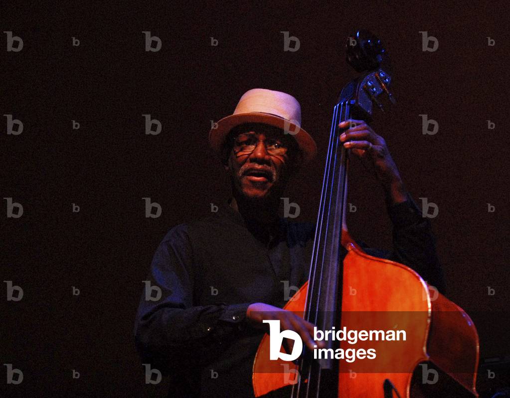 Bassist in a rehearsal