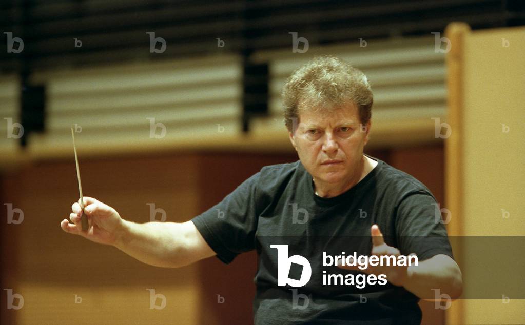 Yoel Levi conducting in March 2006.  Romanian conductor, b. 1950