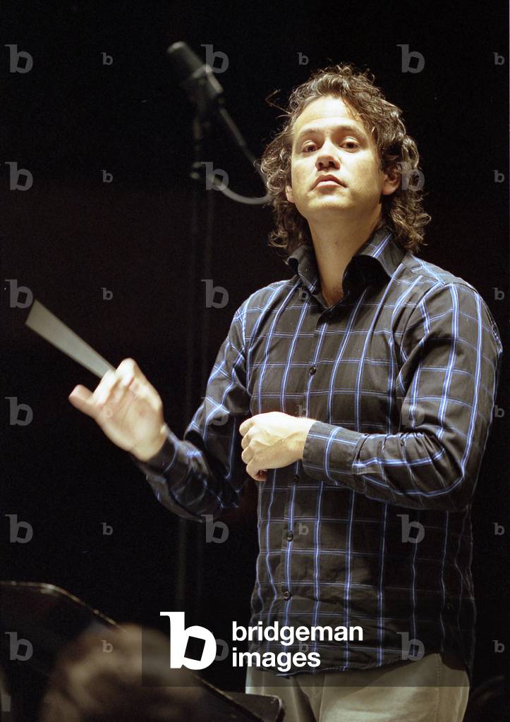 Eivind Gullberg Jensen - portrait of the Norwegian conductor, conducting in December 2005. b. 1972