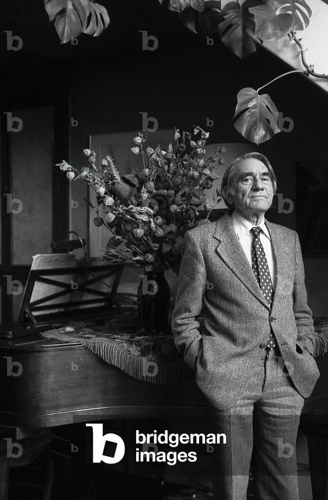 Pierre Schaeffer (1910-1995) 1985 (b/w photo)