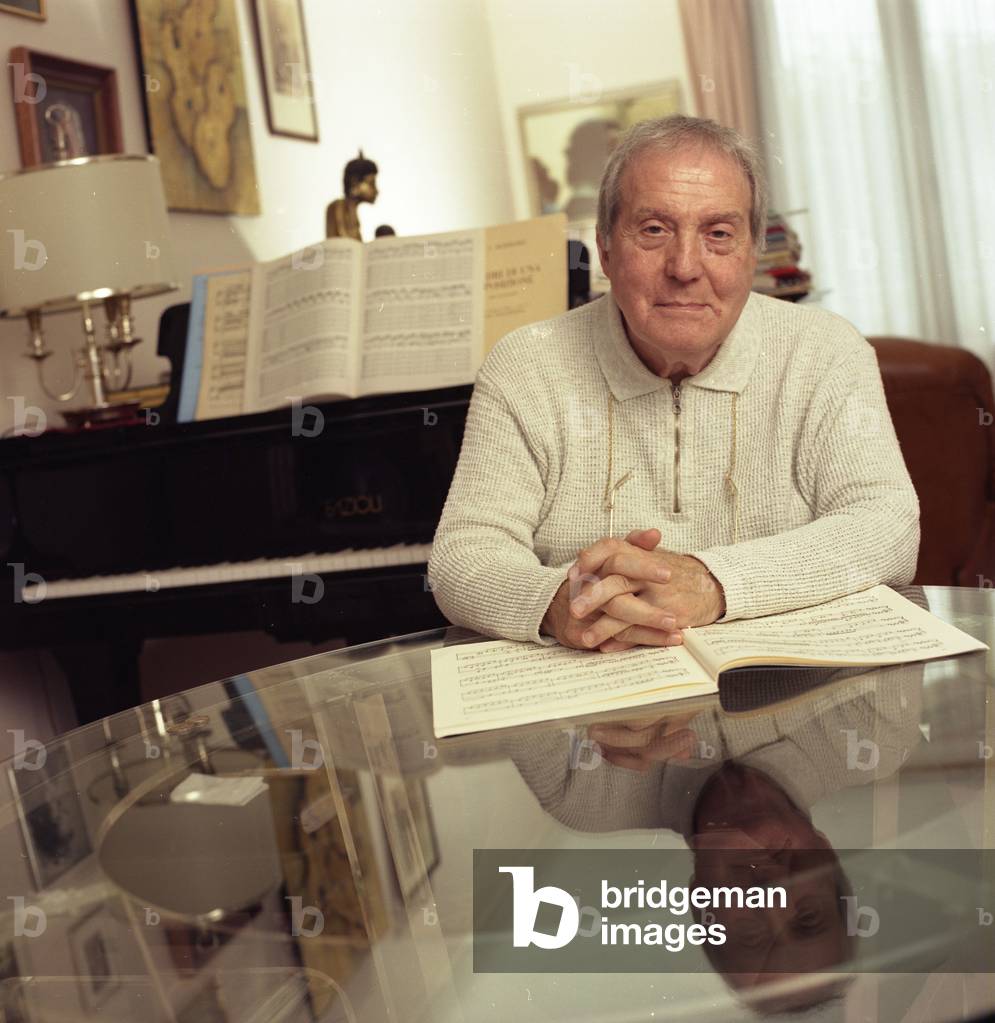 Aldo Ciccolini - Franacais pianist of Italian origin (15 08 1925 - 1 02 2015), photographed at his home, Asnieres in the Paris region in 2002