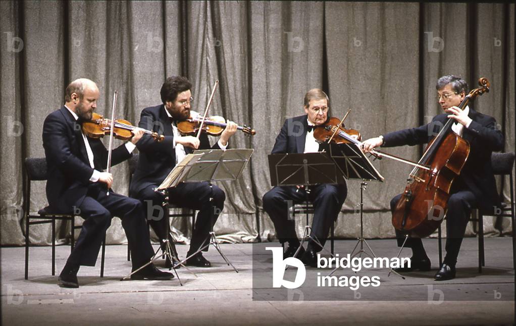 Alban Berg Quartet - portrait of the Austrian string quartet, March 1991. Founded in 1970.