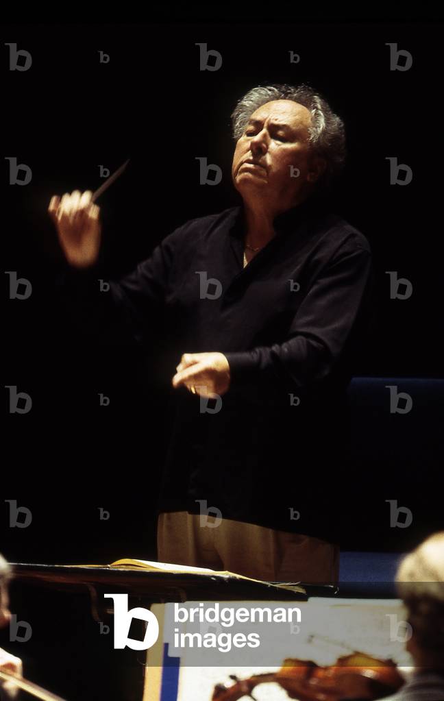 Serge Baudo conducting June 2002. French conductor, b. 16 July 1927