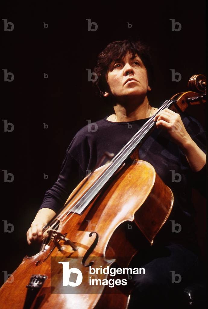Natalia Gutman, performing in Paris, France, in 1995. NG: Russian cellist, b November 14, 1942 -