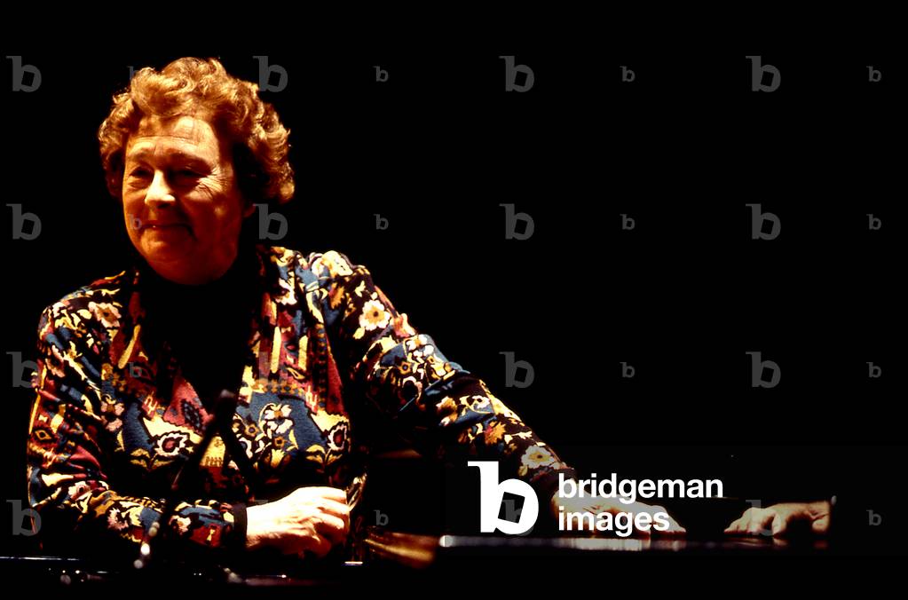 Geneviève Joy, Paris 1996. French classical and modern pianist, and wife of Henri Dutilleux, 4 October 191927 November 2009.