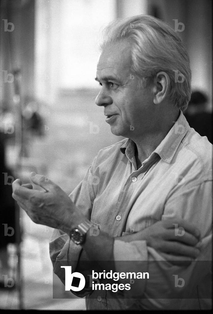 Edison Vasilyevich Denisov in 1986 (b/w photo)