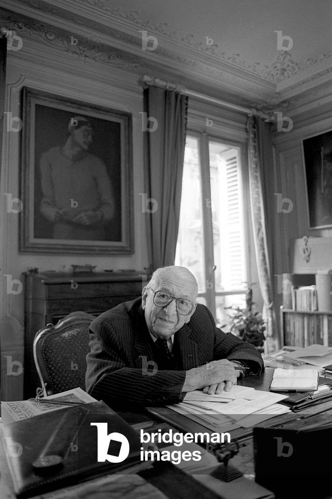 Henri Sauguet, 1986 (b/w photo)