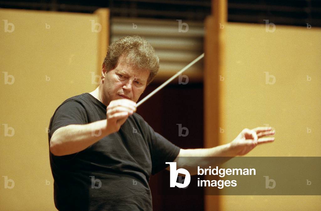 Yoel Levi conducting in March 2006. Romanian conductor, b. 1950