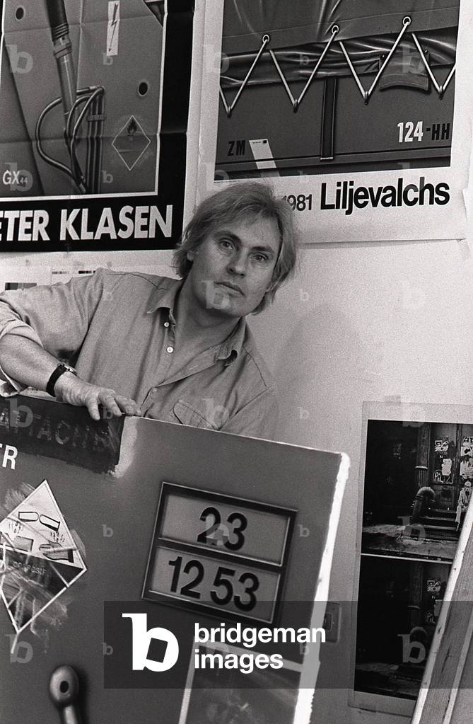 Peter Klasen in 1983, Paris. German painter b. 1935. New Figuration movement.