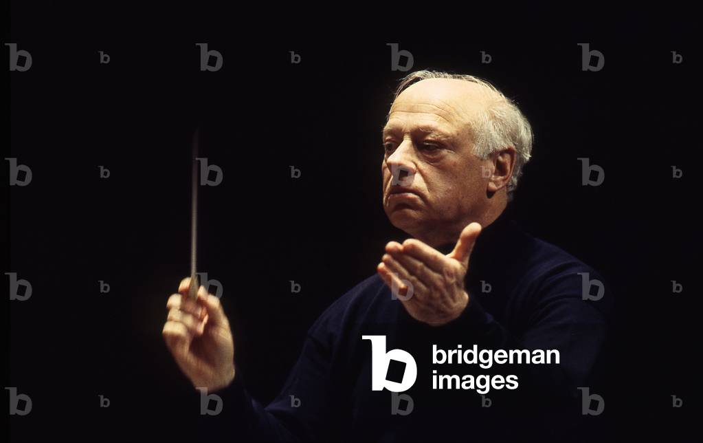 Bernard Haitink - portrait of the Dutch conductor, conducting in 2001. b. 4 March 1929.