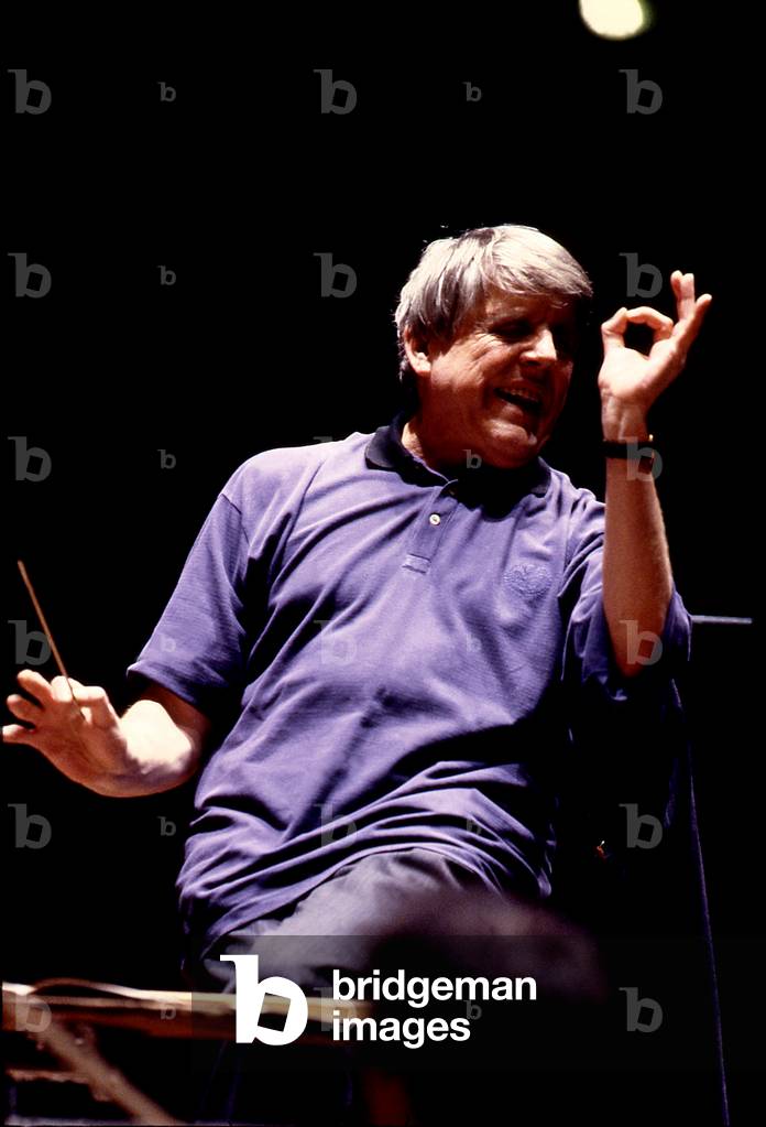 Armin Jordan conducting in Paris, April 1992. Swiss conductor 9 April 1932 - 20 September 2006.