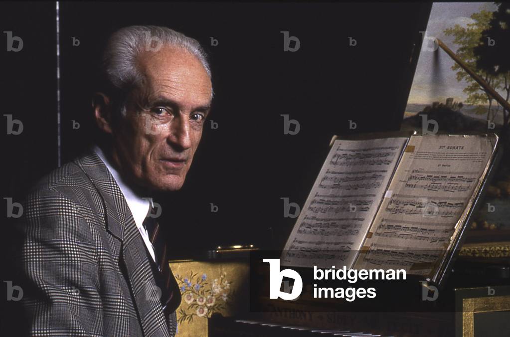 Gustav Leonhardt - portrait of the Dutch harpsichordist and conductor, 1990