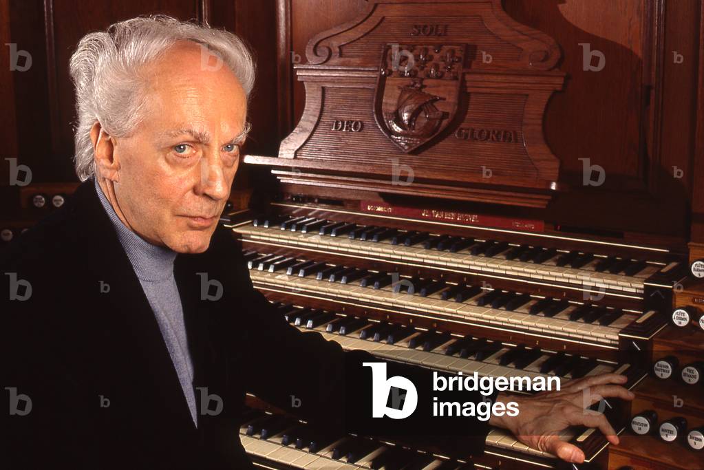 Jean Guillou. French organist. Paris November 2000.  Organ of the church of Saint Eustache