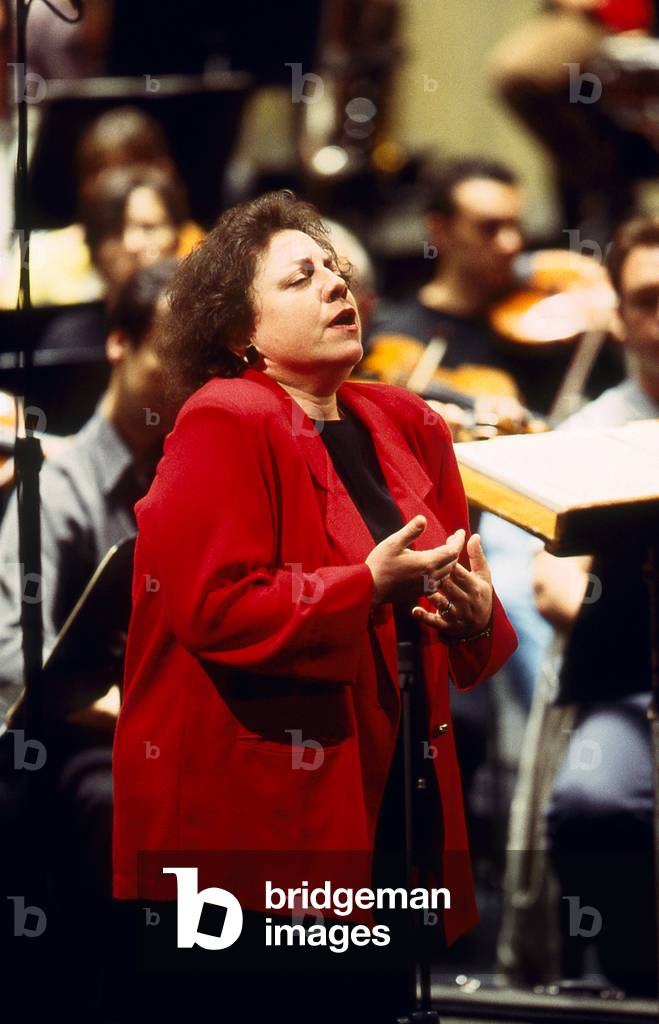 Ewa Podles - Polish contralto, rehearsing with the 'Orchestre National de France', 'Theatre des Champs Elysees', Paris, France, June 2002