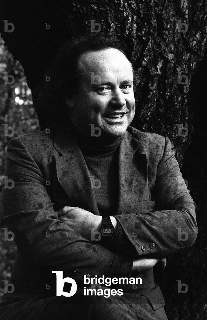 Irish poet Brendan Kennely (b/w photo, 1983)