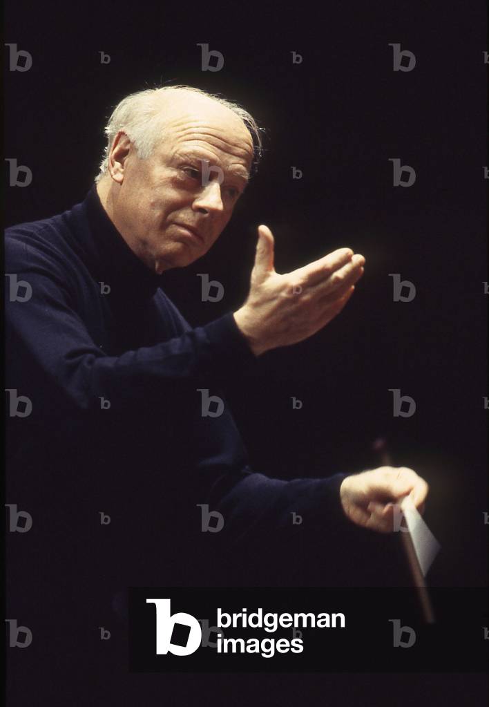 Bernard Haitink - portrait of the Dutch conductor, conducting in 2001. b. 4 March 1929.