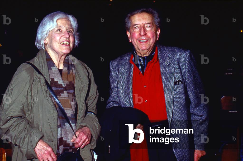 Henri Dutilleux and Betsy Jolas - Paris, 1998. HD: French composer, b. 22 January 1916. BJ: French composer,  b. 5 August 1926.