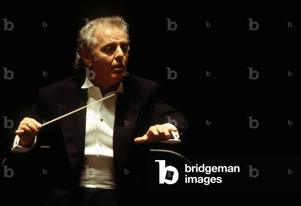 Daniel Barenboim conducting in Paris, 1998.  Israeli pianist & conductor, b. 15 November 1942 -