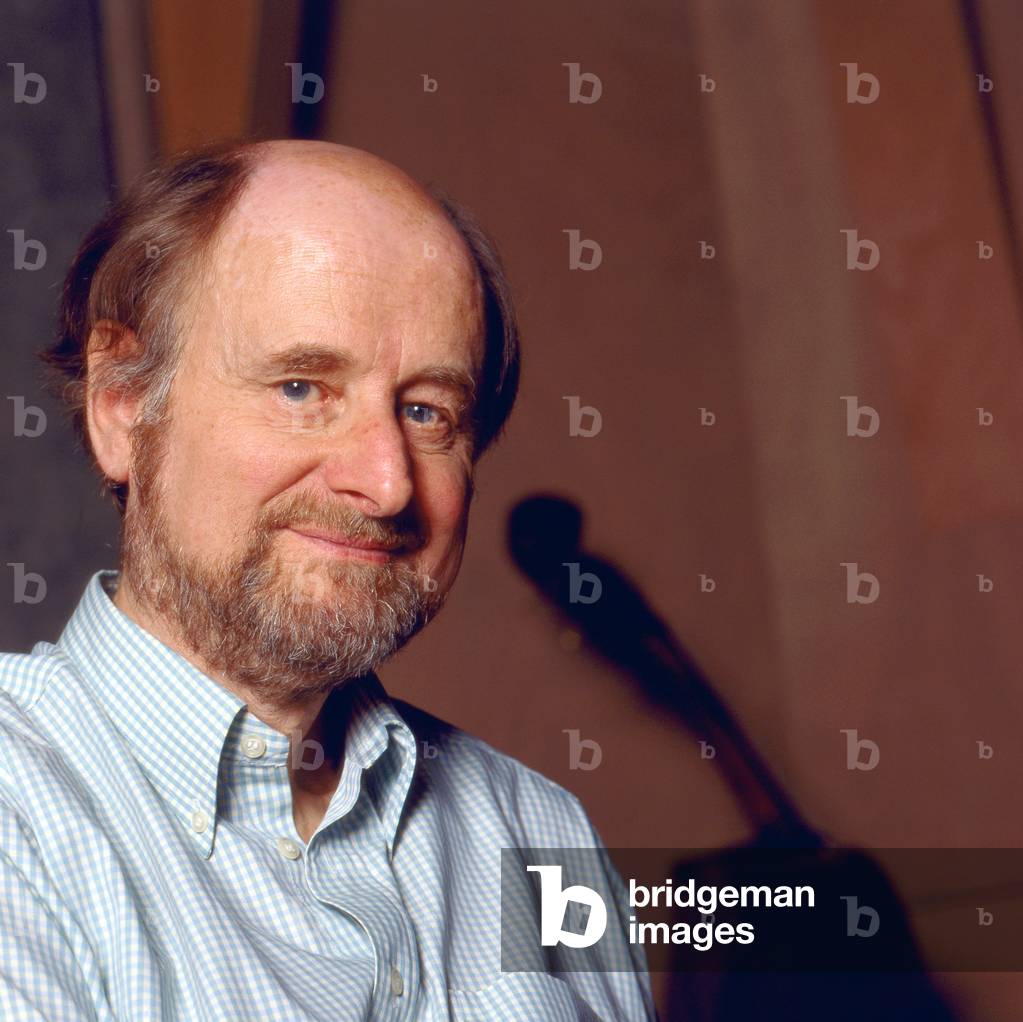 Sir Roger Norrington, Cite de la Musique, Paris, January 1991. British conductor b. 16 March 1934.