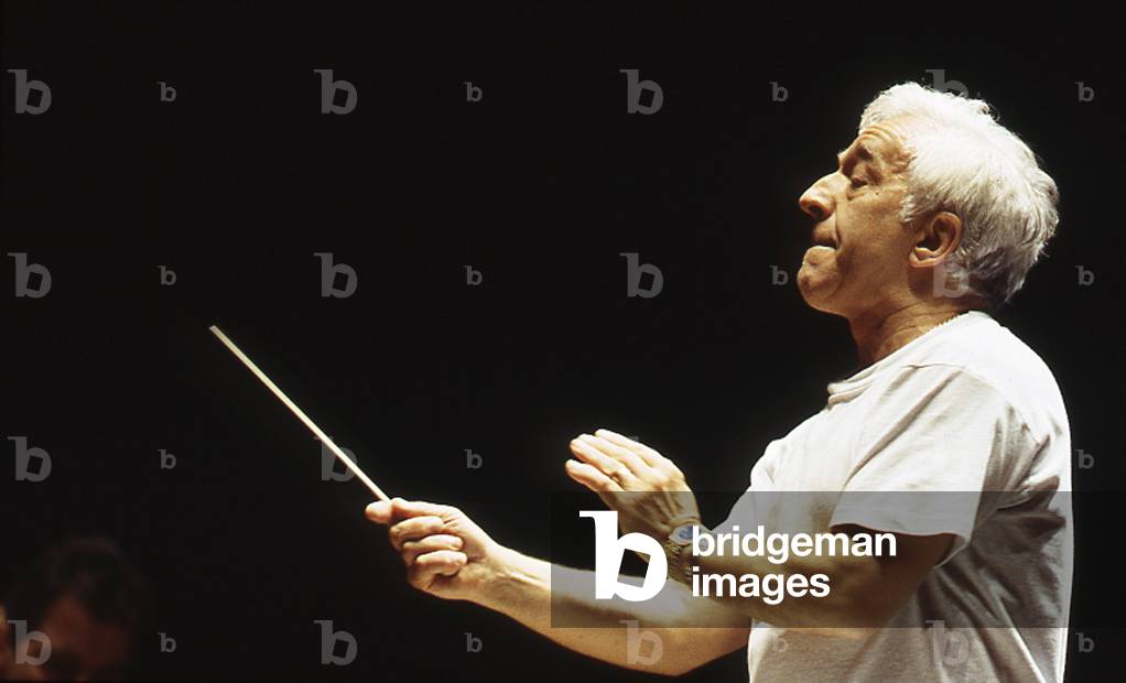 Vladimir Ashkenazy - portrait of the Russian pianist and conductor rehearsing in Paris, May 2000. b. 6 July 1937.