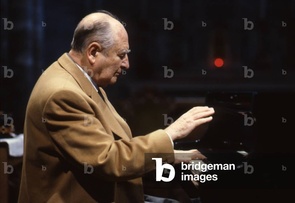 Nikita Magaloff - portrait of the Russian pianist, playing the piano, May 1991. 1912 - 1993.