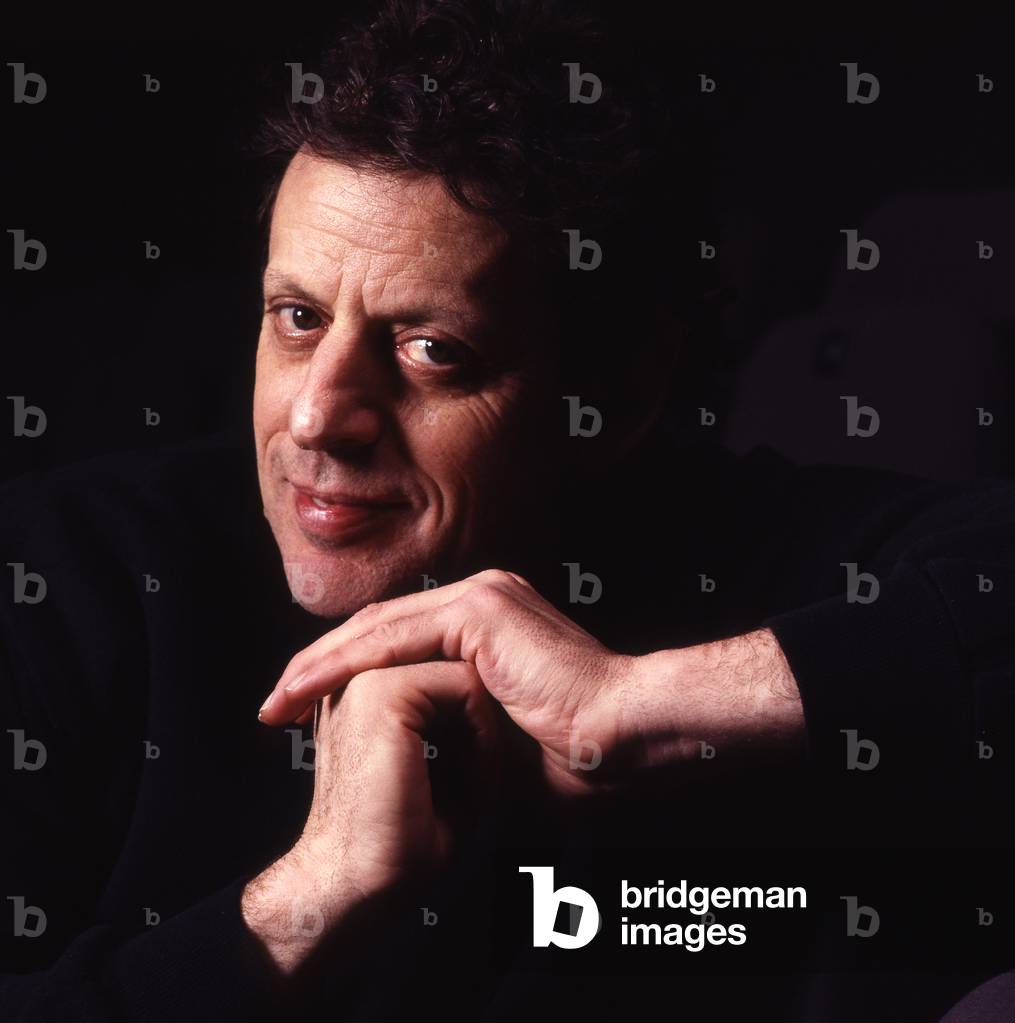 Philip Glass - portrait of American composer. b. 31 January 1937 -