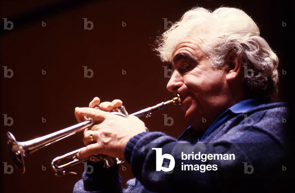 Maurice Andre performing, 1992. French trumpeter b. 24 May 1933.