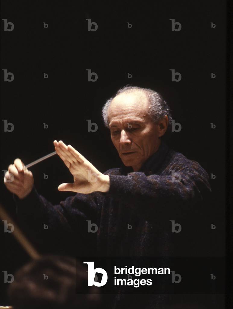 Gary Bertini - portrait of the Russian-born Israeli conductor and composer, January 1989. b. 1 May 1927