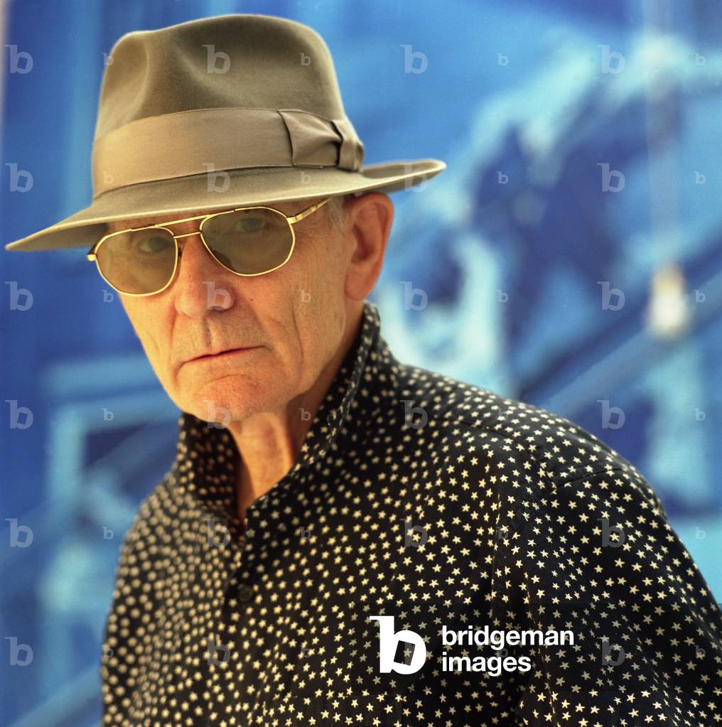 Jacques Monory in November 2000, Paris. Portrait of the French artist and painter. b. 1934 in Paris.