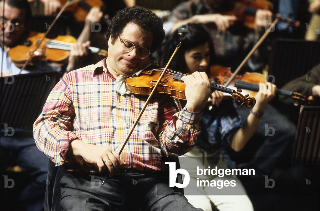 Itzhak Perlman playing the violin, June 1994. Israeli violinist, b. 31 August 1945 -
