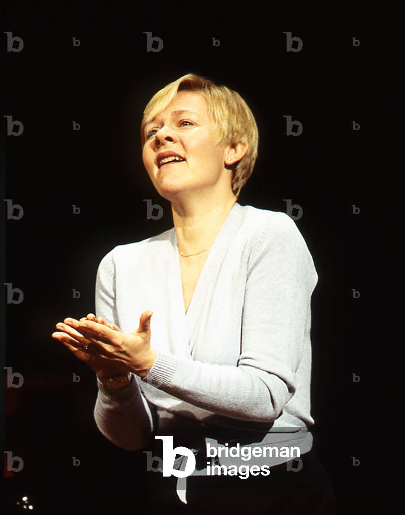 Barbara Bonney - portrait of the American opera singer (soprano) rehearsing at the Chatelet Theatre, Paris, France, April 2000. b. 14 April 1956.